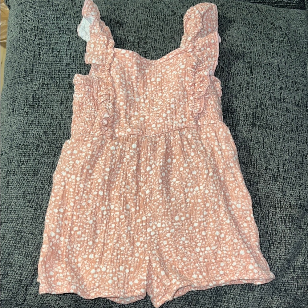 Pink Ruffled Kids Romper